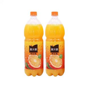 可口可乐 美汁源果粒橙1.25L*2瓶果味含维生素c橙汁饮料包邮m