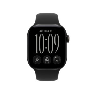 苹果 Watch Series 12 智能手表 42mm GPS版  黑色铝金属表壳 黑色运动型表带 S/M