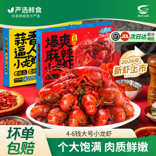 小霸龙 湖南益阳稻田小龙虾4-6钱750g*3盒 26年新虾 加热即食z