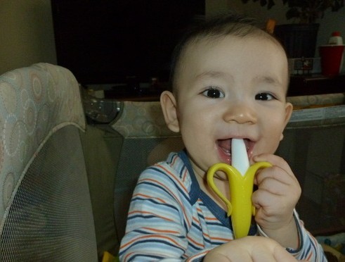 再特价:baby banana 香蕉宝宝 硅胶婴儿牙胶牙刷