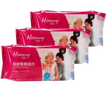 Hommy 佳佰 厨房湿巾 80片*3包