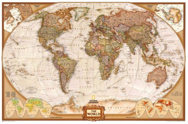  National Geographic 美国国家地理 World Executive 《世界地图》壁画版