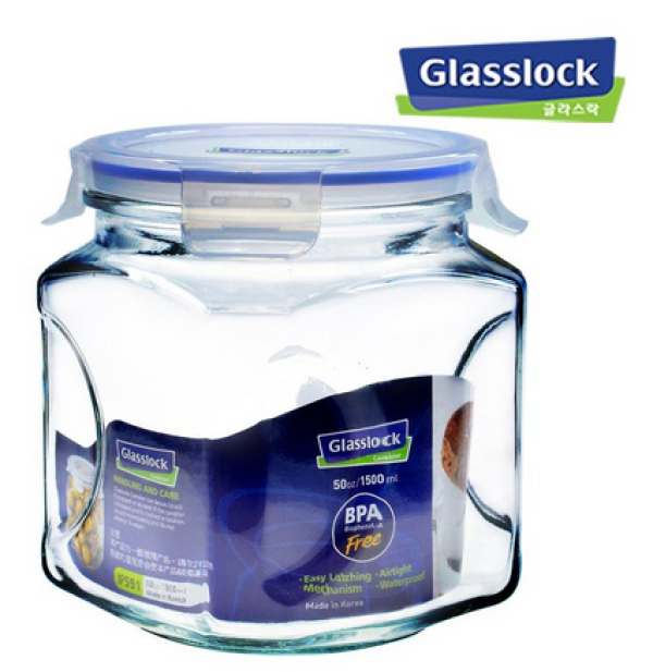 Glasslock 三光云彩 IP591 玻璃密封保鲜罐(1.5L、产地韩国)