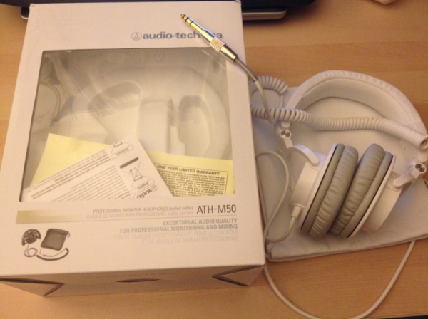 Audio-Technica 铁三角 ATH-M50WH 头戴式耳机(监听旗舰)
