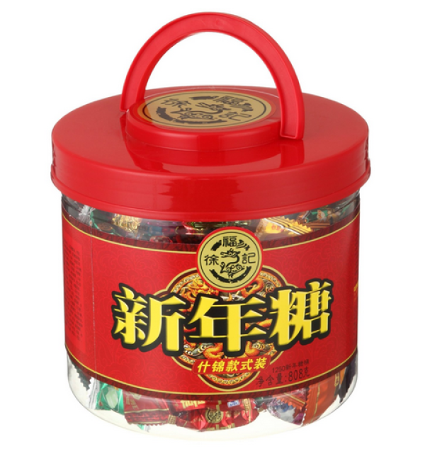清仓了:徐福记 新年糖桶 什锦糖 808g