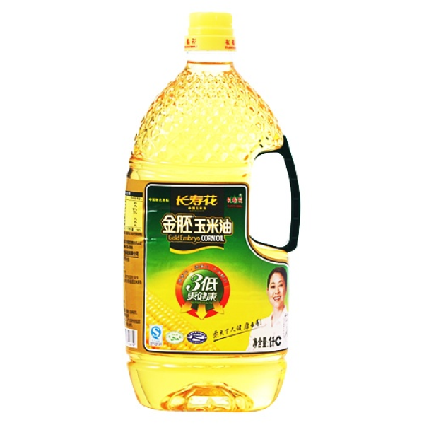 长寿花 金胚玉米油(桶装、1L)