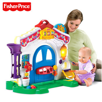 双重优惠：Fisher Price 费雪 T1524 宝宝学习屋（双语）+Y6582 摇铃