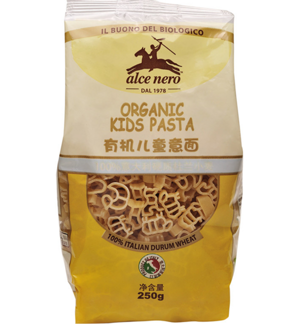 alce nero 有机尼奥 有机儿童意面(动物形) 250g