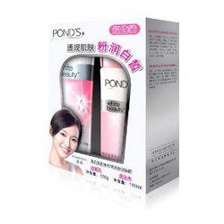 POND'S 旁氏 粉润白皙套装（洁面乳100g + 柔肤水150ml）