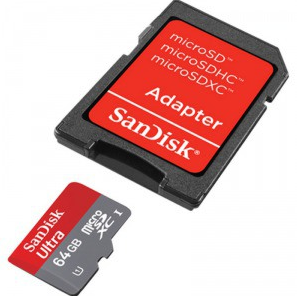 Sandisk 闪迪 Ultra 至尊高速 64GB TF存储卡（Class10、UHS-1、SD适配器）
