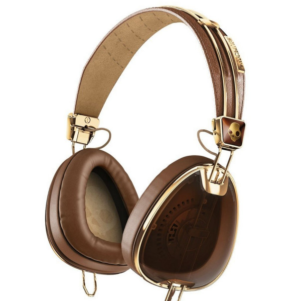 skullcandyaviator金色骷髅头耳机