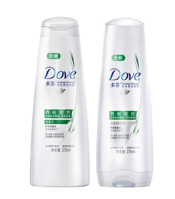DOVE 多芬 养根韧发洗发护发套装(洗发乳375ml+润发精华素375ml)