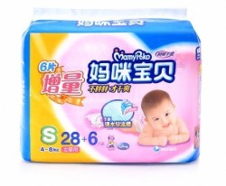 Mamypoko 妈咪宝贝 瞬吸干爽纸尿裤 女款(S码28+6片,带尿显)