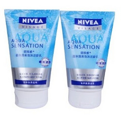 NIVEA 妮维雅 凝水活采泡沫洁面乳100g+100g 