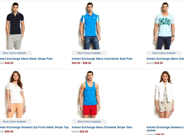 Amazon 美国亚马逊 Armani Exchange A|X 部分服饰配饰