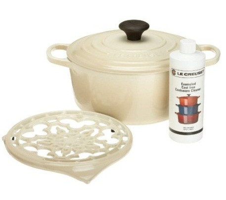 Le Creuset MS12AM03-68 珐琅铸铁锅 套装 Dune色