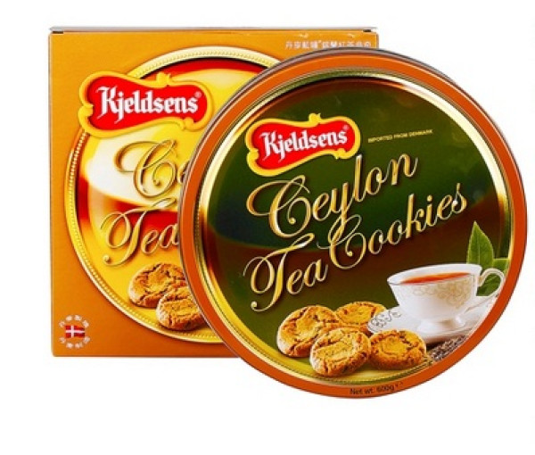 Kjeldsens 丹麦蓝罐 锡兰红茶曲奇600g