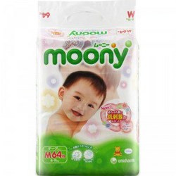 再特价：moony 尤妮佳 婴儿纸尿裤 M64片