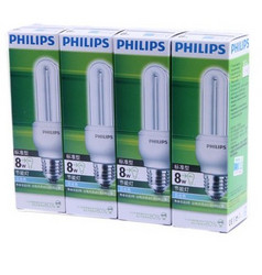 PHILIPS 飞利浦 标准型节能灯 4支装（8W、日光色）