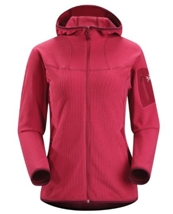 Arc'teryx 始祖鸟 Caliber 女款户外连帽衫 红色