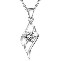 Lux-women-925 银瑞士钻石吊坠-天使 (赠项链)