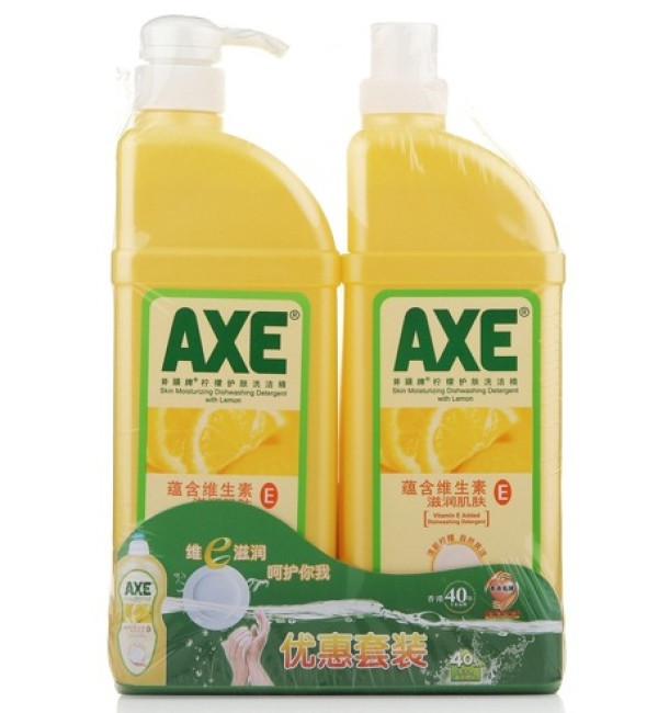 AXE 柠檬护肤 洗洁精(1.3kg泵装 +1.3kg补充装)