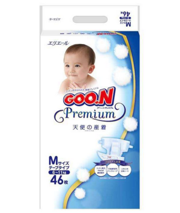 GOO.N 大王 婴幼儿纸尿裤 天使系列 M号(中号)46片