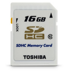 凑单品：TOSHIBA 东芝 16Gb Class 10 SDHC储存卡 白卡