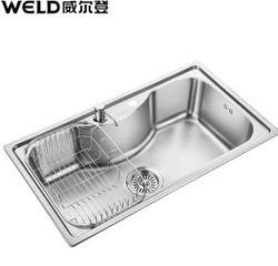 威尔登 FS903 厨房304不锈钢 大单槽水槽