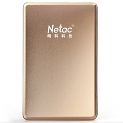 Netac 朗科 K206 全金属移动硬盘2.5英寸USB3.0 750G 香槟色 