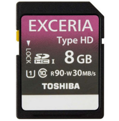 TOSHIBA  东芝  (EXCERIA-TypeHD)   8G(UHS-I)SDHC 储存卡