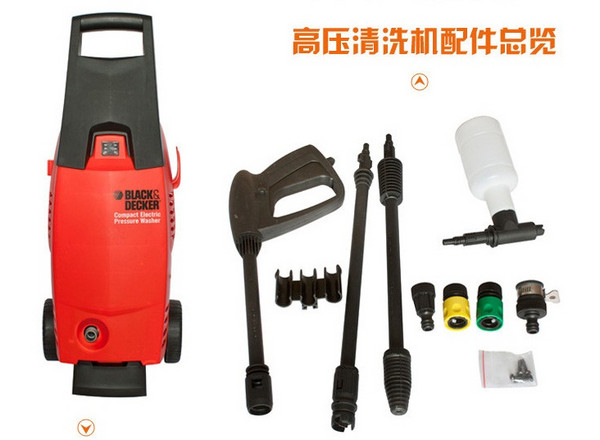 BLACK & DECKER 百得 PW1400 高压清洗机 全套配件