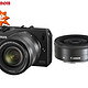 Canon 佳能 EOS M 微单相机 黑色双镜头套机