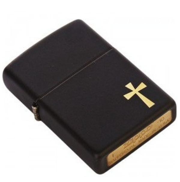 Zippo 芝宝 24721 黑色哑漆灵感十字架 打火机