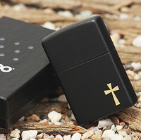 Zippo 芝宝 24721 黑色哑漆灵感十字架 打火机