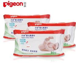 Pigeon  贝亲   婴儿湿纸巾80片三包