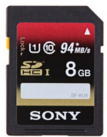 Sony 索尼 8G UHS-1 Class10 SDHC高速存储卡