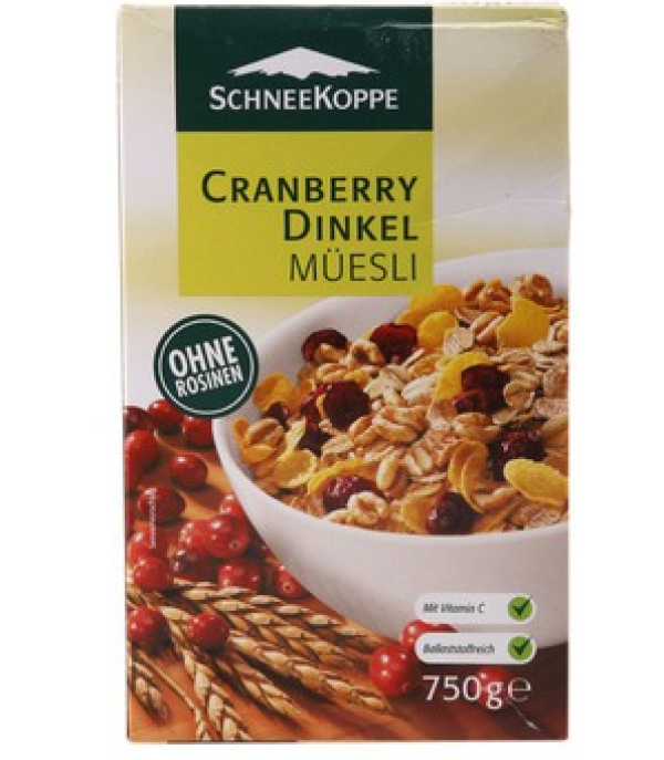 SCHNEEKOPPE 诗尼坎普蔓 越莓麦片 750g