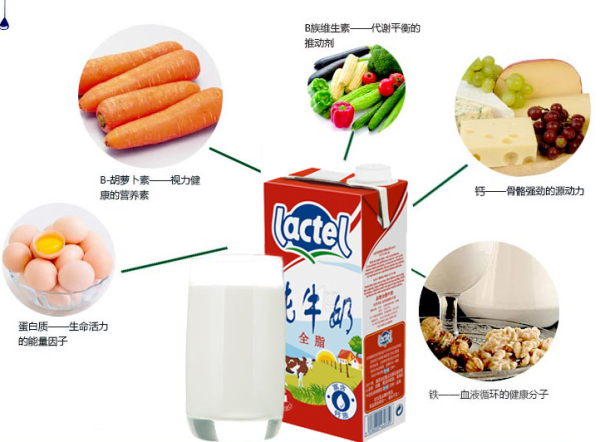 Lactel 兰特(总统) 全脂牛奶 利乐装 1L/盒