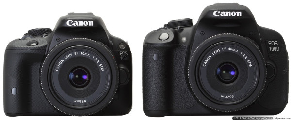 左为100D，右为700D