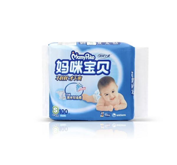 Mamypoko 妈咪宝贝 瞬吸干爽纸尿裤(S码100片,带尿显)
