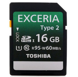 EXCERIA-Type2 东芝 16G(UHS-I)SDHC储存卡 R95W60 