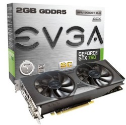 EVGA GTX760 显卡(1072/6008MHz,2G,ACX散热)