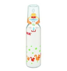 双重优惠:NUK 230ml 耐高温玻璃奶瓶