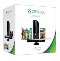 今日金盒价：Xbox 360 E 250GB Kinect Holiday Value Bundle 体感游戏机套装