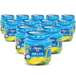新补货!Heinz 亨氏 一段甜嫩玉米泥 65g*24罐