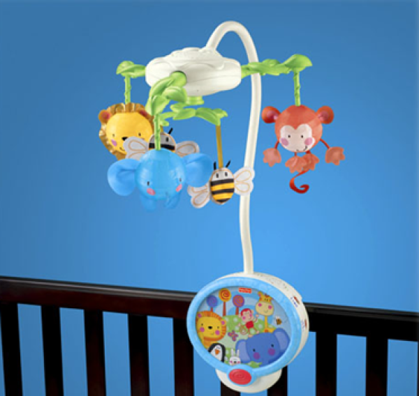 降100!Fisher Price 费雪 W2622 闪光投影床铃