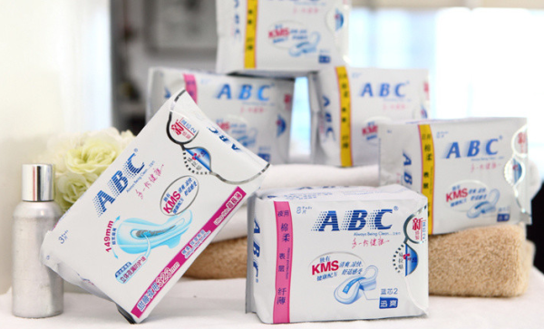 限西北:ABC 干爽舒适 超吸防侧漏纯棉卫生巾 6件套