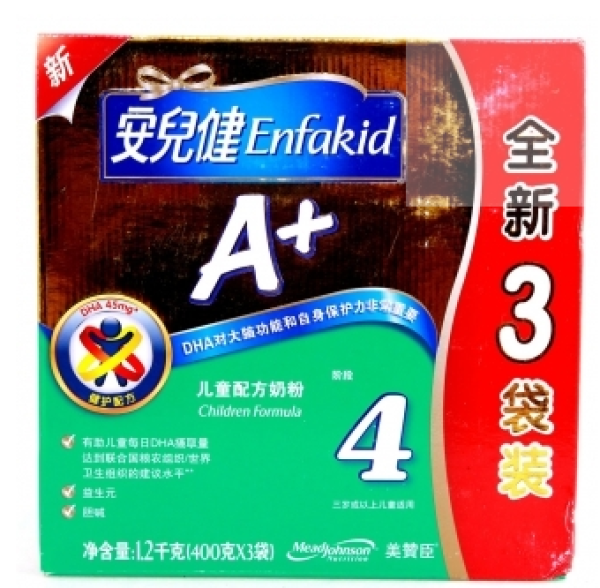 Mead Johnson 美赞臣 安儿健A+ 4段配方奶粉1200g(DHA/胆碱/益生元)