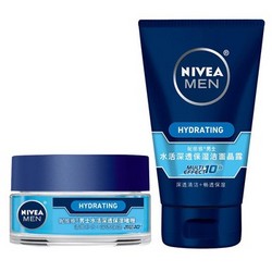 NIVEA  妮维雅  男士水活深透保湿啫喱50g 送男士水活深透保湿洁面晶露100g